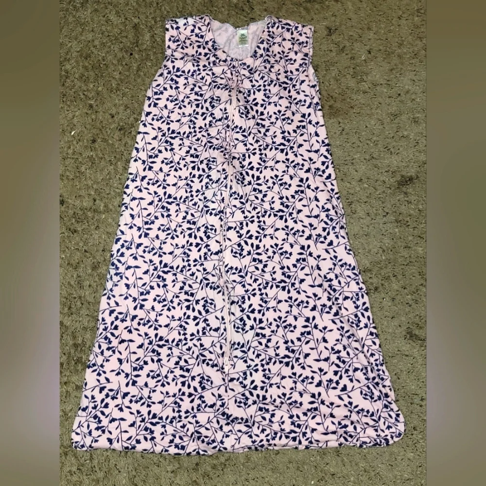 Yoga Sprouts Floral Pink and Blue Sleeveless Sleepsack With Zipper SIZE XL